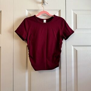 Lululemon Athletica Burgundy Crop Top